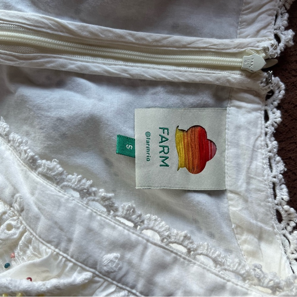 FARM Rio White Eyelet Dress with Ruffles - Picture 2 of 4